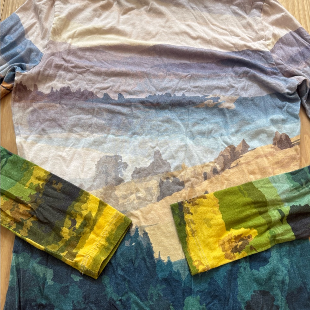 The Kit Mountain Postcard Pullover Multicolor Turtleneck Size S - Picture 3 of 12